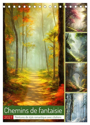 Chemins de fantaisie (Calendrier de bureau 2027 DIN A5 horizontal), CALVENDO calendrier mensuel