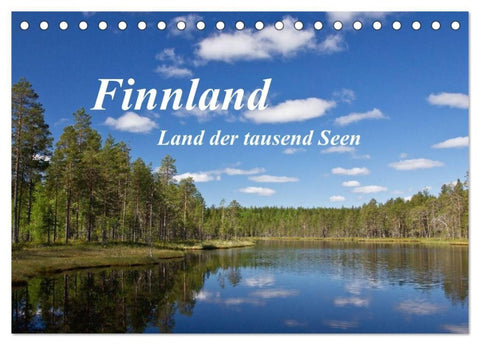 Finnland - Land der tausend Seen (Tischkalender 2027 DIN A5 quer), CALVENDO Monatskalender