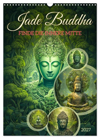 Jade Buddha - Finde die innere Mitte (Wandkalender 2027 DIN A3 hoch), CALVENDO Monatskalender