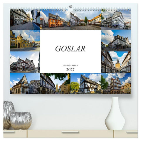Goslar Impressionen (hochwertiger Premium Wandkalender 2027 DIN A2 quer), Kunstdruck in Hochglanz