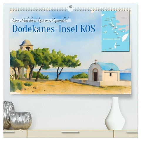 Dodekanes-Insel Kos (hochwertiger Premium Wandkalender 2027 DIN A2 quer), Kunstdruck in Hochglanz