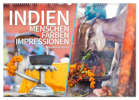 INDIEN Menschen Farben Impressionen (Wandkalender 2027 DIN A2 quer), CALVENDO Monatskalender