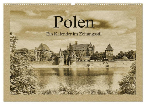 Polen - Ein Kalender im Zeitungsstil (Wandkalender 2026 DIN A2 quer), CALVENDO Monatskalender