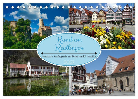 Rund um Reutlingen (Tischkalender 2027 DIN A5 quer), CALVENDO Monatskalender