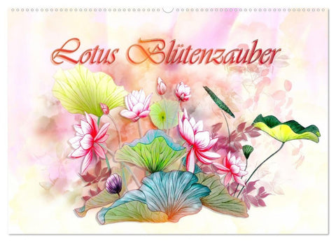 Lotus Blütenzauber (Wandkalender 2027 DIN A2 quer), CALVENDO Monatskalender