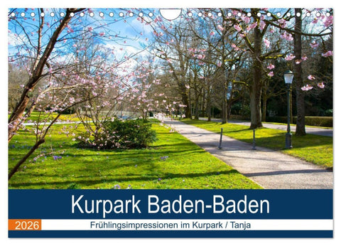 Kurpark Baden-Baden (Wandkalender 2026 DIN A4 quer), CALVENDO Monatskalender