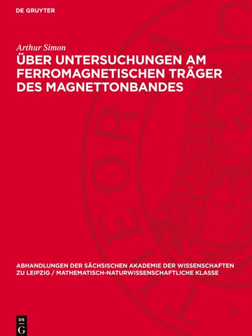 Über Untersuchungen am ferromagnetischen Träger des Magnettonbandes