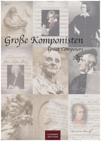 Komponisten Kalender 2027 – Musik-Kalender 21x29cm - Klassische Komponisten mit 12 Künstlerporträts
