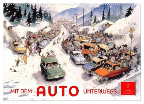 Mit dem Auto unterwegs (Wandkalender 2027 DIN A2 quer), CALVENDO Monatskalender