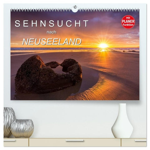 Sehnsucht nach Neuseeland (hochwertiger Premium Wandkalender 2027 DIN A2 quer), Kunstdruck in Hochglanz