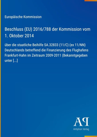 Beschluss (EU) 2016/788 der Kommission vom 1. Oktober 2014