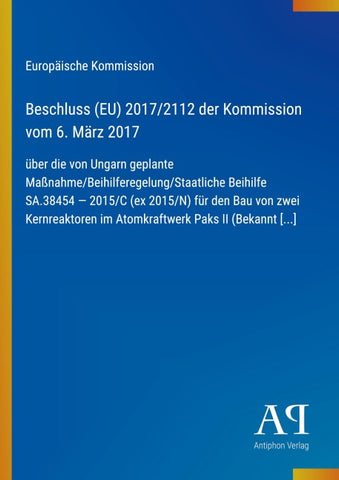 Beschluss (EU) 2017/2112 der Kommission vom 6. März 2017
