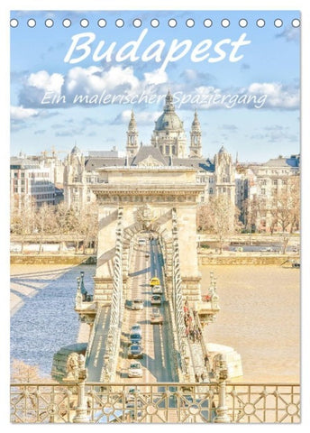 Budapest - Ein malerischer Spaziergang (Tischkalender 2027 DIN A5 hoch), CALVENDO Monatskalender
