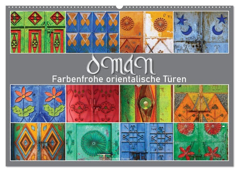 OMAN - Farbenfrohe orientalische Türen (Wandkalender 2027 DIN A2 quer), CALVENDO Monatskalender