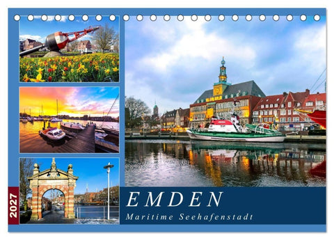 EMDEN maritime Seehafenstadt (Tischkalender 2027 DIN A5 quer), CALVENDO Monatskalender