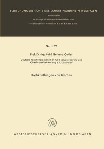 Hochkantbiegen von Blechen