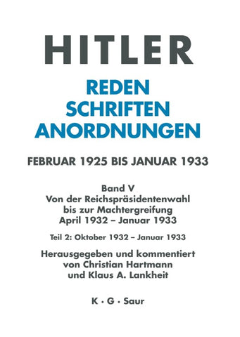 Oktober 1932 - Januar 1933