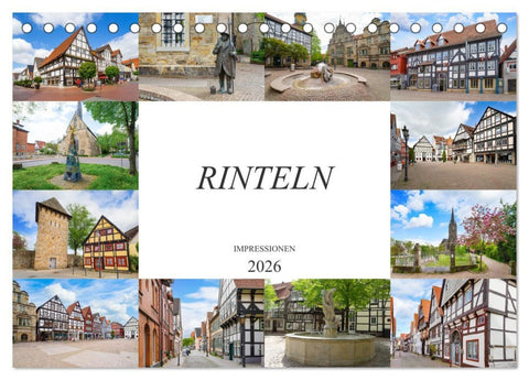 Rinteln Impressionen (Tischkalender 2026 DIN A5 quer), CALVENDO Monatskalender