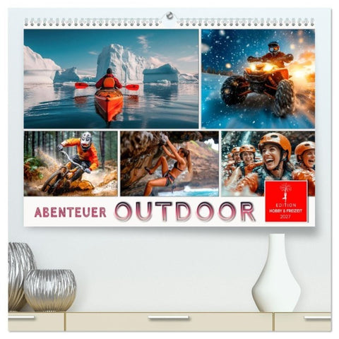 Abenteuer Outdoor (hochwertiger Premium Wandkalender 2027 DIN A2 quer), Kunstdruck in Hochglanz