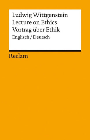 Lecture on Ethics / Vortrag über Ethik. Englisch/Deutsch