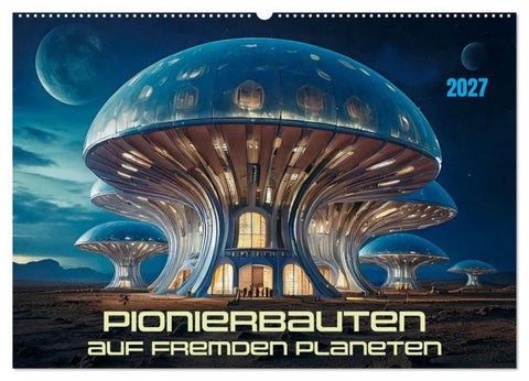 Pionierbauten auf fremden Planeten (Wandkalender 2027 DIN A2 quer), CALVENDO Monatskalender