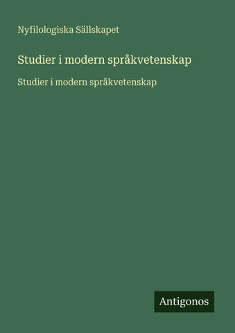 Studier i modern språkvetenskap