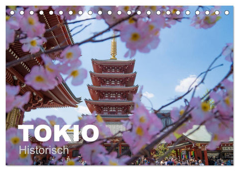 Tokio Kalender mit historischen Tempeln und Schreinen (Tischkalender 2027 DIN A5 quer), CALVENDO Monatskalender