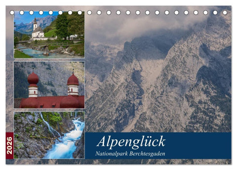 Alpenglück - Nationalpark Berchtesgaden (Tischkalender 2026 DIN A5 quer), CALVENDO Monatskalender