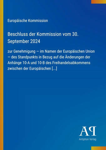 Beschluss der Kommission vom 30. September 2024
