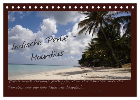 Indische Perle - Mauritius (Tischkalender 2026 DIN A5 quer), CALVENDO Monatskalender
