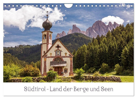 Südtirol - Land der Berge und Seen (Wandkalender 2027 DIN A4 quer), CALVENDO Monatskalender