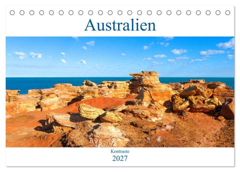 Australien - Kontraste (Tischkalender 2027 DIN A5 quer), CALVENDO Monatskalender