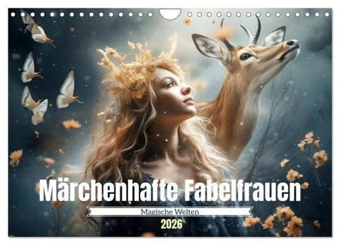 Märchenhafte Fabelfrauen (Wandkalender 2026 DIN A4 quer), CALVENDO Monatskalender