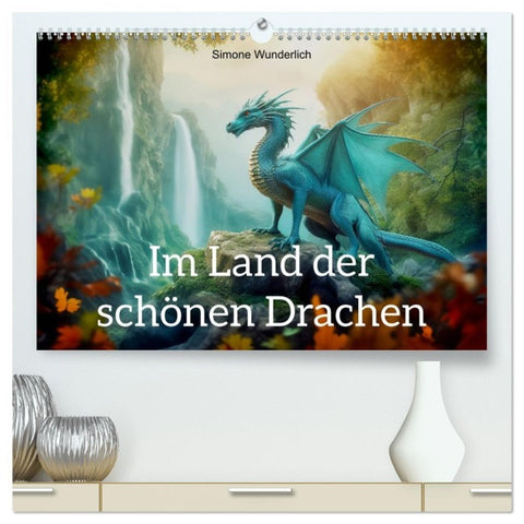 Im Land der schönen Drachen (hochwertiger Premium Wandkalender 2026 DIN A2 quer), Kunstdruck in Hochglanz