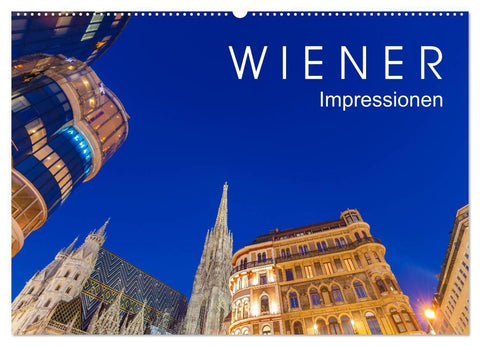 W I E N E R Impressionen (Wandkalender 2027 DIN A2 quer), CALVENDO Monatskalender