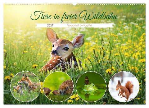 Tiere in freier Wildbahn by VogtArt (Wandkalender 2027 DIN A2 quer), CALVENDO Monatskalender