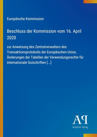 Beschluss der Kommission vom 16. April 2020