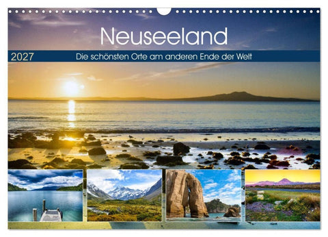 Neuseeland - Die schönsten Orte am anderen Ende der Welt (Wandkalender 2027 DIN A3 quer), CALVENDO Monatskalender
