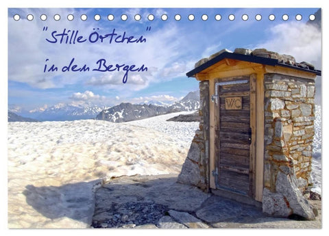 "Stille Örtchen" in den Bergen (Tischkalender 2027 DIN A5 quer), CALVENDO Monatskalender