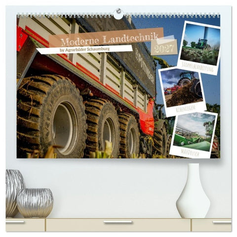 Moderne Landtechnik (hochwertiger Premium Wandkalender 2027 DIN A2 quer), Kunstdruck in Hochglanz