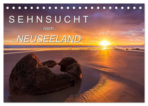 Sehnsucht nach Neuseeland (Tischkalender 2026 DIN A5 quer), CALVENDO Monatskalender