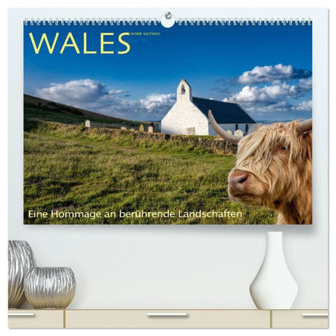 Wales - Eine Hommage an berührende Landschaften (hochwertiger Premium Wandkalender 2027 DIN A2 quer), Kunstdruck in Hochglanz