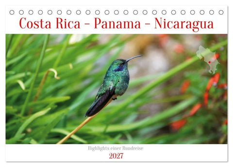 Costa Rica - Panama - Nicaragua (Tischkalender 2027 DIN A5 quer), CALVENDO Monatskalender
