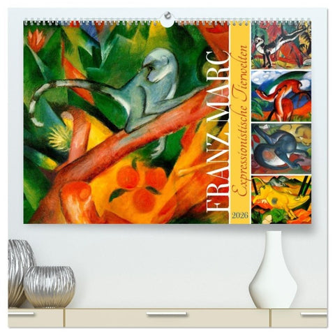 Expressionistische Tierwelten (hochwertiger Premium Wandkalender 2026 DIN A2 quer), Kunstdruck in Hochglanz