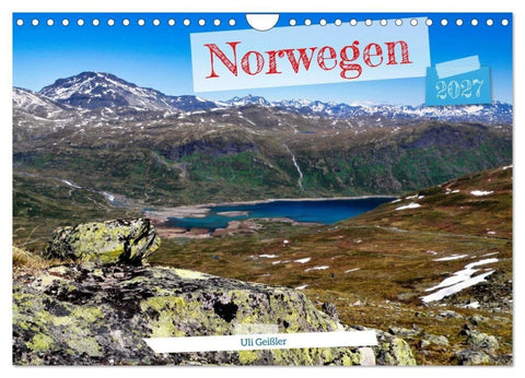 Norwegen Wanderbar (Wandkalender 2027 DIN A4 quer), CALVENDO Monatskalender