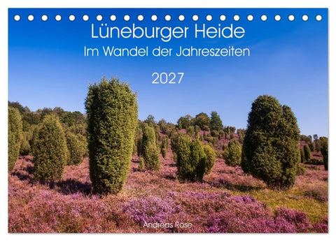 Lüneburger Heide – Im Wandel der Jahreszeiten (Tischkalender 2027 DIN A5 quer), CALVENDO Monatskalender