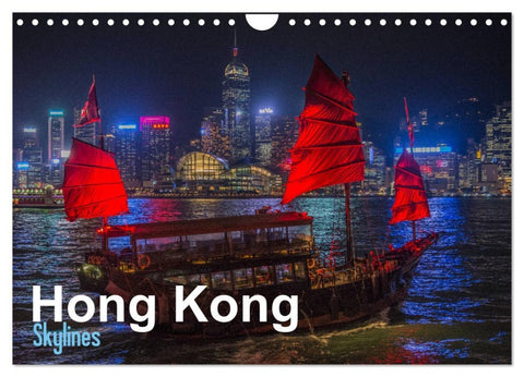 Hong Kong - Skylines (Wandkalender 2026 DIN A4 quer), CALVENDO Monatskalender