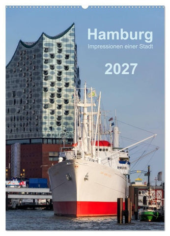 Hamburg - Impressionen einer Stadt (Wandkalender 2027 DIN A2 hoch), CALVENDO Monatskalender