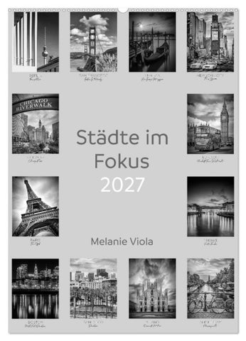 Städte im Fokus (Wandkalender 2027 DIN A2 hoch), CALVENDO Monatskalender