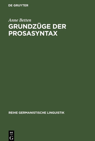 Grundzüge der Prosasyntax